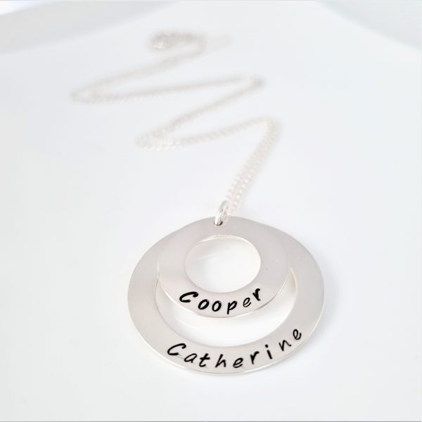 Family Circle stack of Love necklace