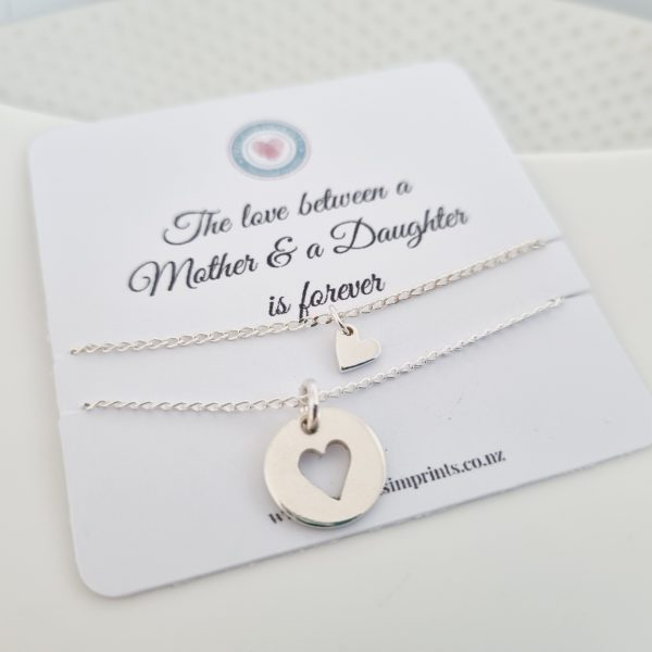 Mother and Daughter necklace set
