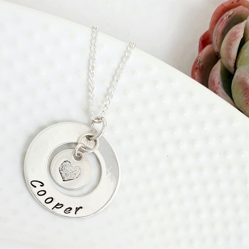 Engraved Family Circle Necklace