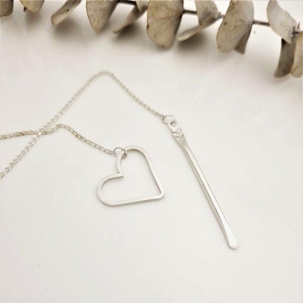 AMOR heart and arrow necklace