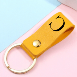 Monogrammed Key Ring – Mustard