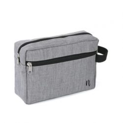 Monogrammed Toiletries bag – Grey