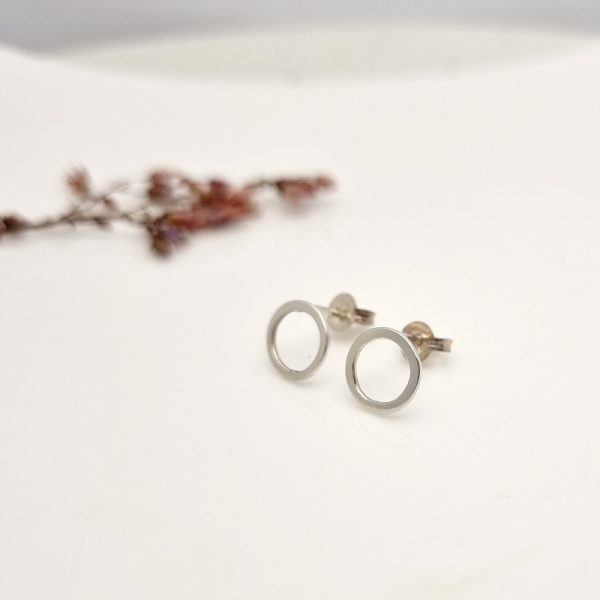 Sterling Silver circle studs